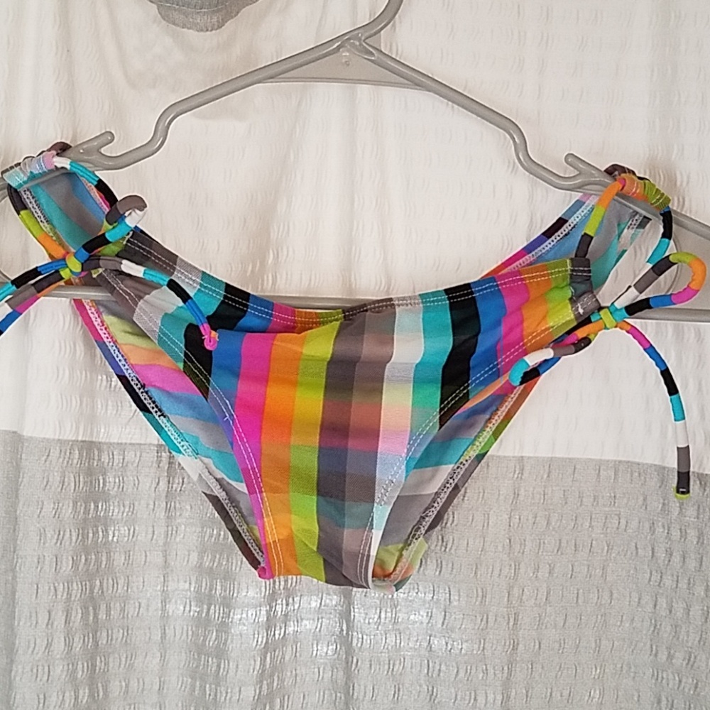 NEW Raisins 🌈Bikini Plaid Rainbow Bottoms - Picture 1 of 7